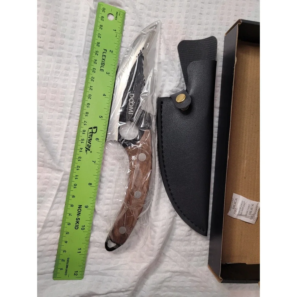 Doyomi Butcher Knife, Hand Forged Serbian Chef Knife & Meat Cleaver Knife & Viki